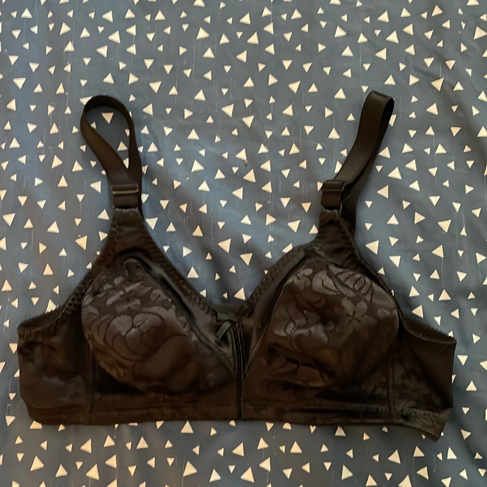Silky black bra